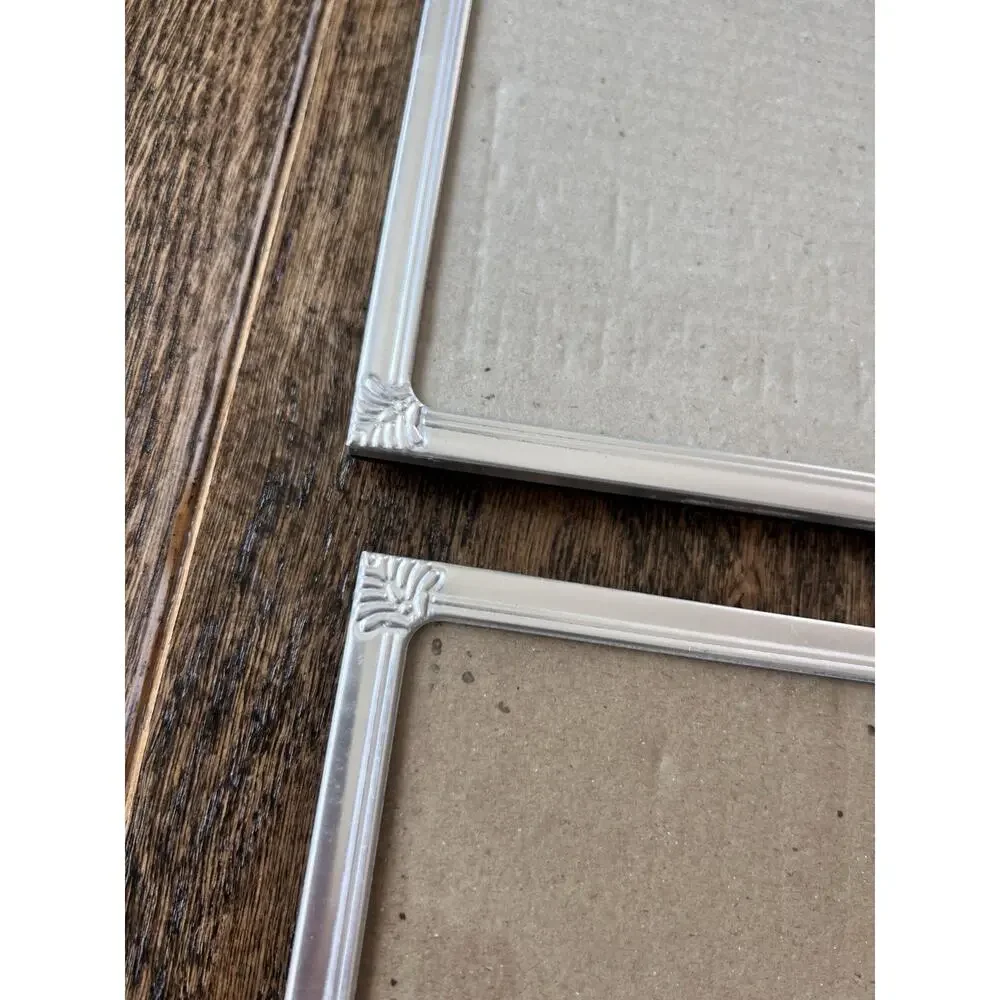 Lot Picture Frames Metalic Finish Silver Set of 4 5 X 7